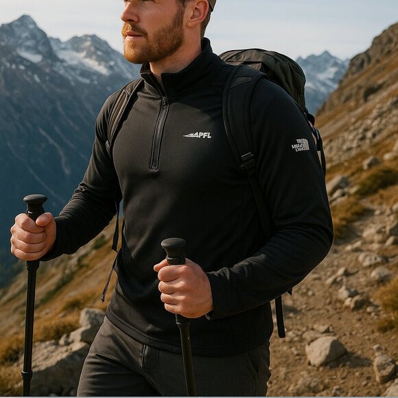 The North Face Quarter 1/4 Zip Fleece Pullover Sweater Men's XXL Black - Picture 1 of 7